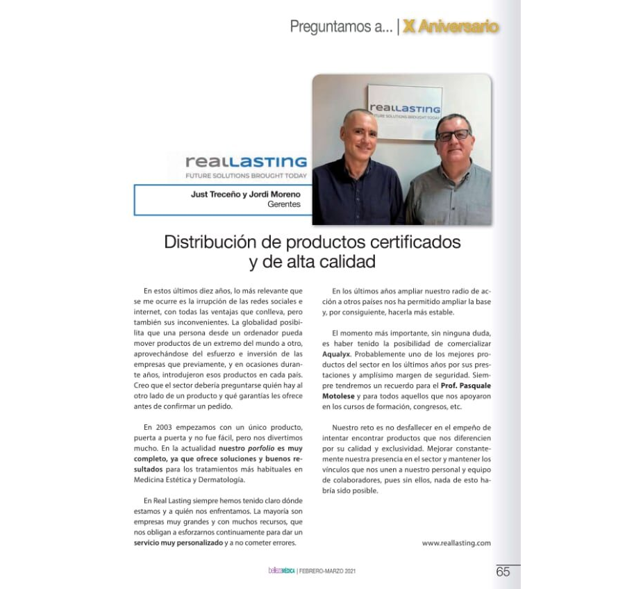 Entrevista en Belleza Médica