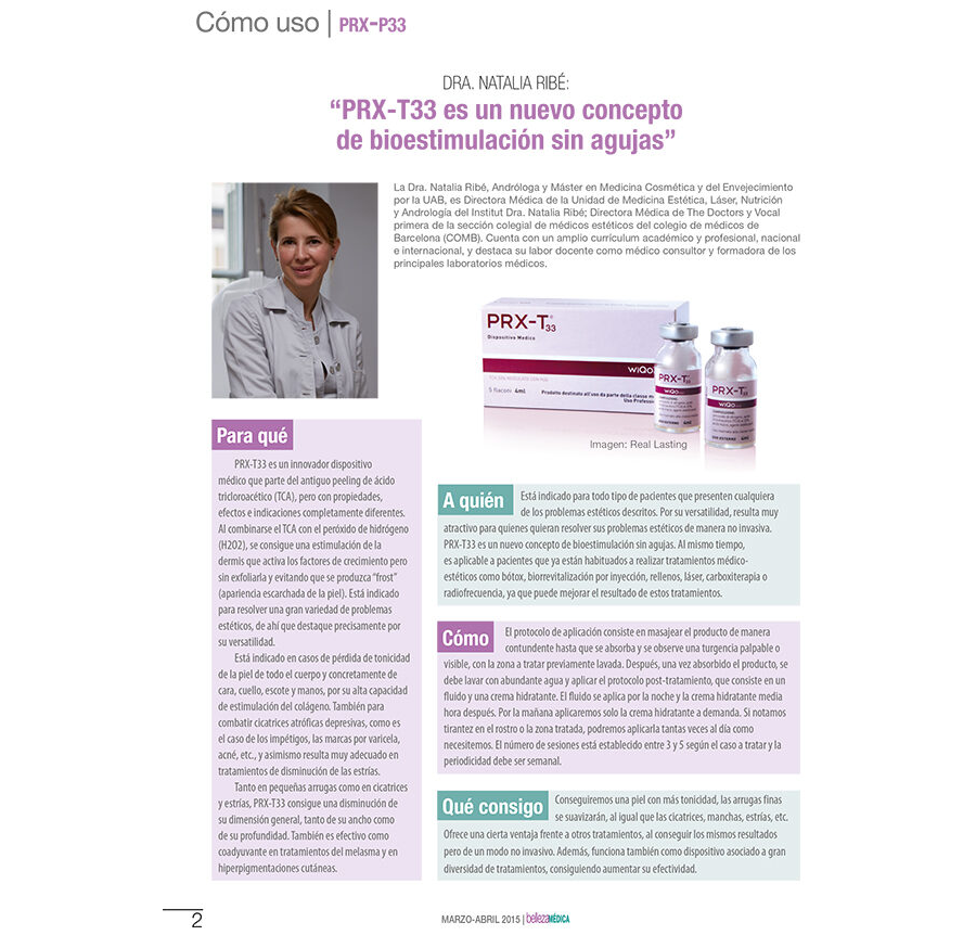 PRX-T33 es un nuevo concepto de bioestimulación sin agujas