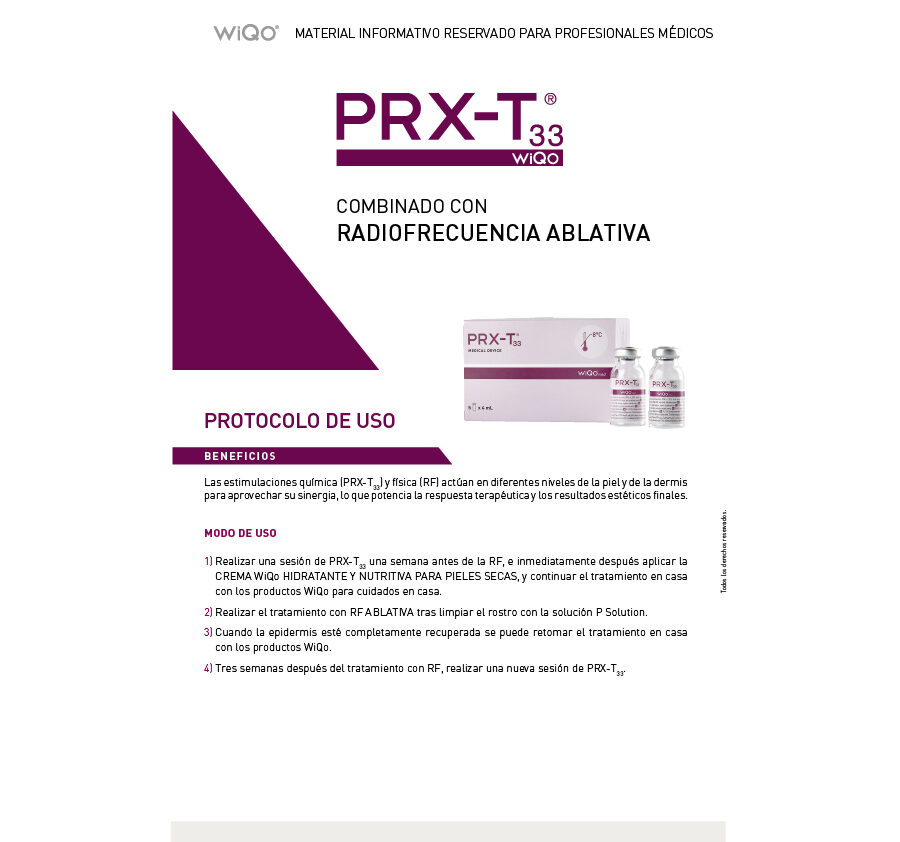 Protocolo combinado con radiofrecuencia ablativa