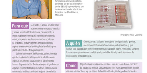 Con Alidya TM, el aspecto de la piel mejora de forma visible y hay reducción de volumen