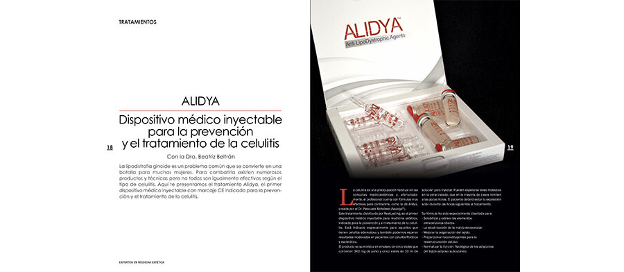 ALIDYA Dispositivo médico inyectable para la prevención y el tratamiento de la celulitis